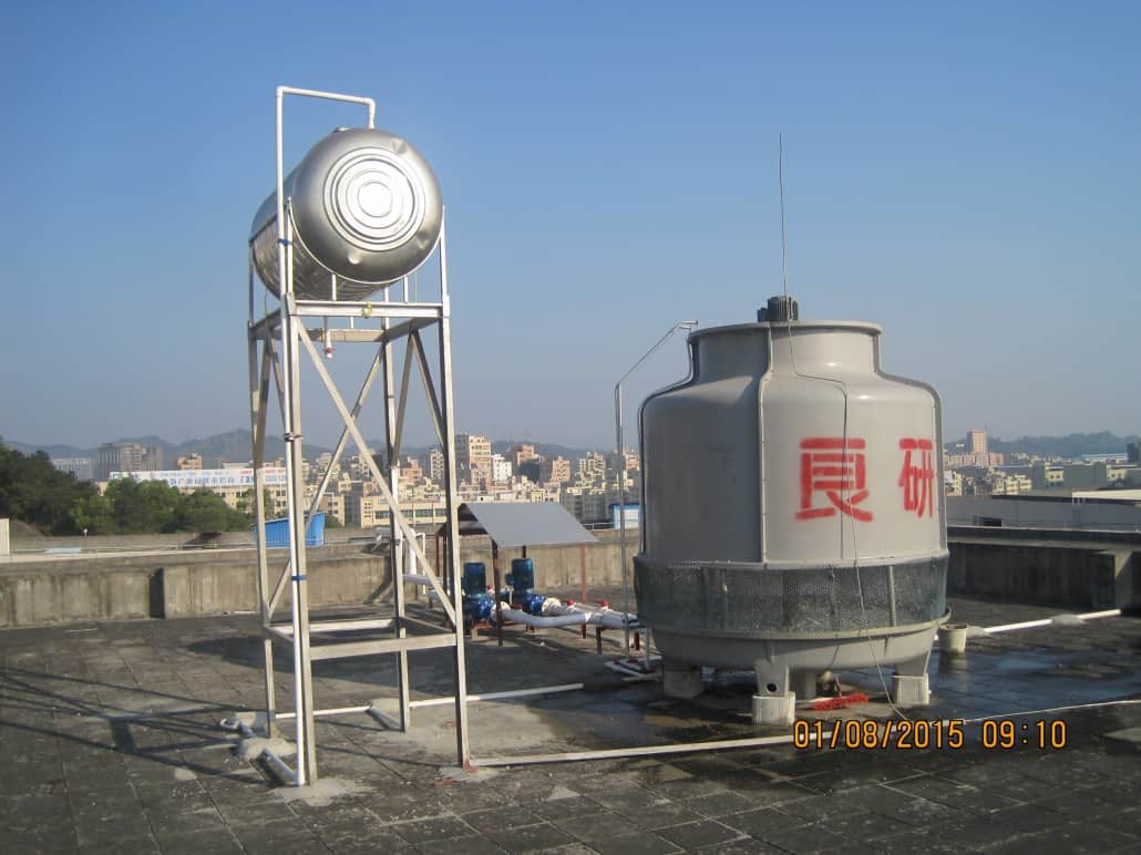 Water tower and pumps at Marian Shenzhen Water tower and pumps at Marian Shenzhen