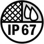 IP67 rated enclosure for dust and water protection