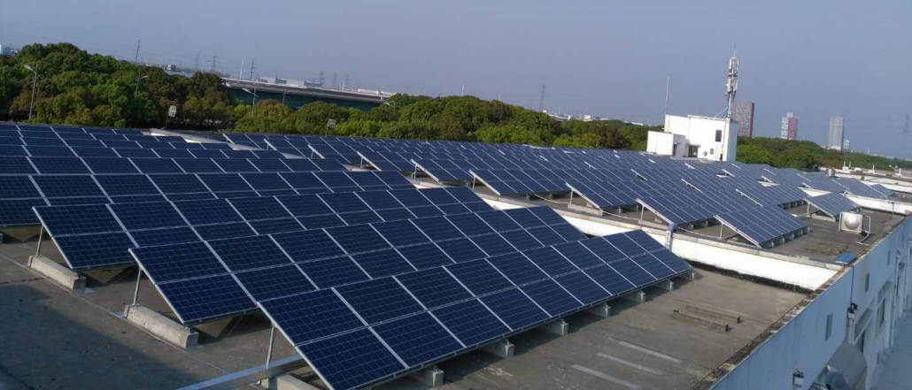 Solar panels at Marian Suzhou Solar panels at Marian Suzhou
