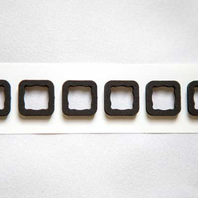 Custom camera lens gasket made from Poron foam