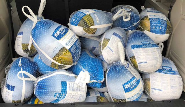 Marian Fort Worth donates turkeys to Charles Nash Elementary during the holiday season Marian Fort Worth donates turkeys to Charles Nash Elementary during the holiday season