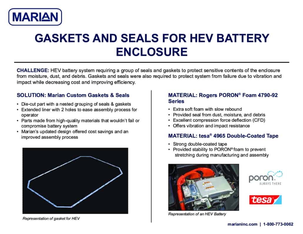 Click to show details - 2021-02-11-GasketsForHEVBattery Application Story: Gaskets and Seals for HEV Battery Enclosure