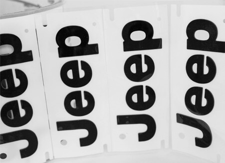 IATF 16949 Ensures quality production, such as Marian. custom die-cut Jeep mmblem Component IATF 16949 Ensures quality production, such as Marian. custom die-cut Jeep mmblem Component