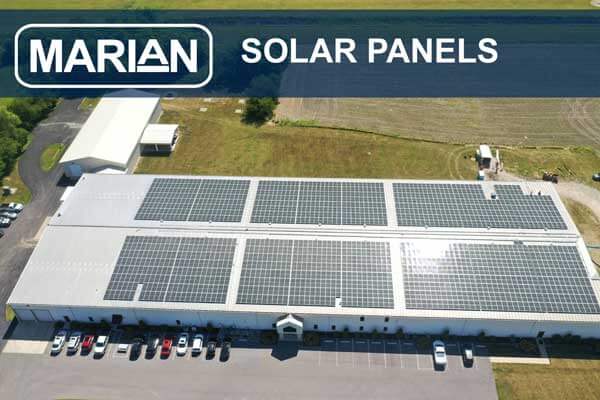 Marian in Monticello, IN installed 1,417 solar panels. Marian in Monticello, IN installed 1,417 solar panels.