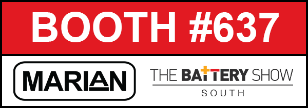 Visit Marian at booth #637 at the 2025 Battery Show South Visit Marian at booth #637 at the 2025 Battery Show South