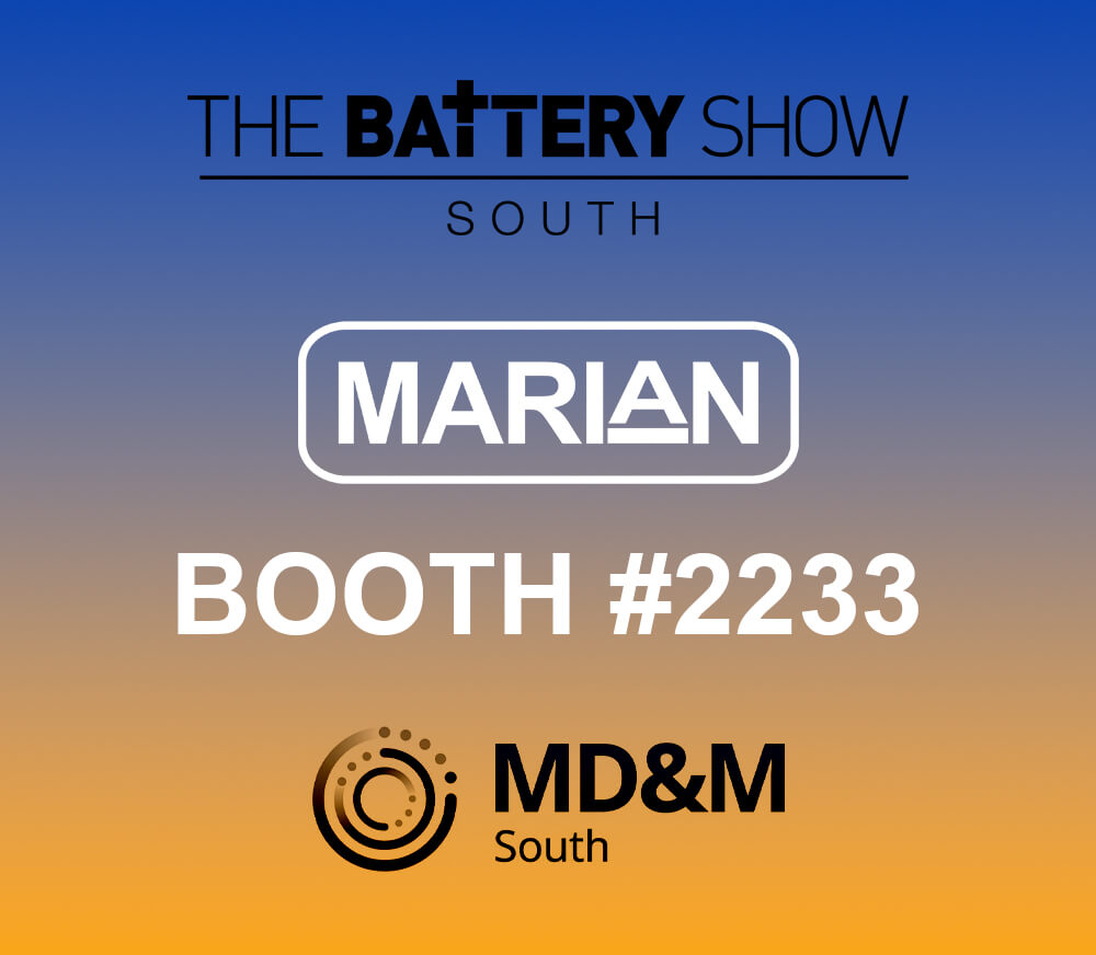 Marian Inc. Battery Show South and MD&M South 2026 tradeshow